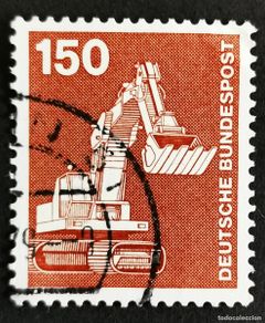 Sellos: Sello Alemania R. Federal 1979, industria tecnología: Excavador, 150 Pf. Michel: DE 992